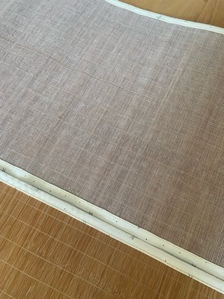 Alfombra de bambú y tela