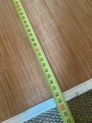 Alfombra de bambú y tela