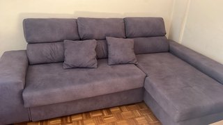 Sofá Cama Gris Tela