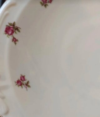 Alzatina vintage decorata oro e fiori