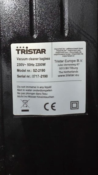 Aspiradora ciclónica TriStar 2.200w