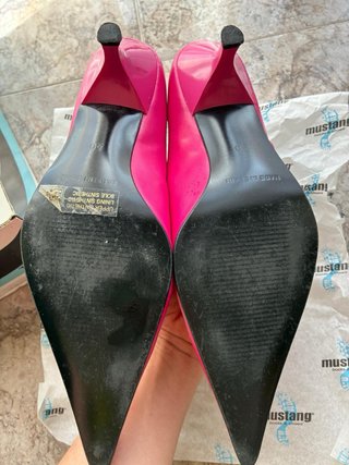 "Zapatos de tacón bajo T-40 fucsia