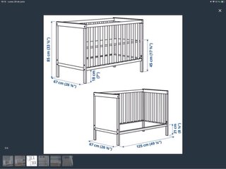 Cuna Ikea Sundvik Blanca con accesorios