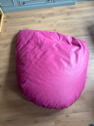 Puff Happers Tipo Pera color rosa oscuro Talla XL