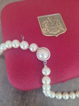 Collar  Majorica. Grosor de perla 8mm x 70 cm
