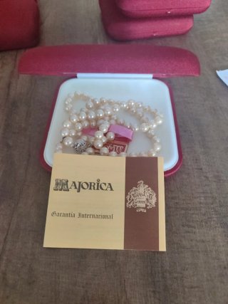 Collar  Majorica. Grosor de perla 8mm x 70 cm