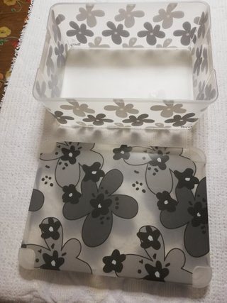 Contenitore Terry 12L Plastica Fiori Trasparente