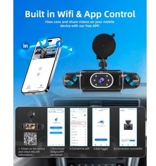 Dash Cam 360° Full HD 1080p 64GB Wi-Fi