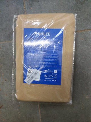 MIULEE Cortinas Opacas beige oscuro 245x140