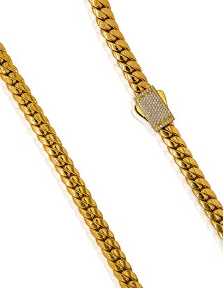 Cadena eslabón cubana 58cm oro 18k - ref.16041