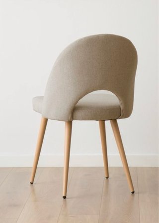 4 Sillas Comedor Tela y Madera