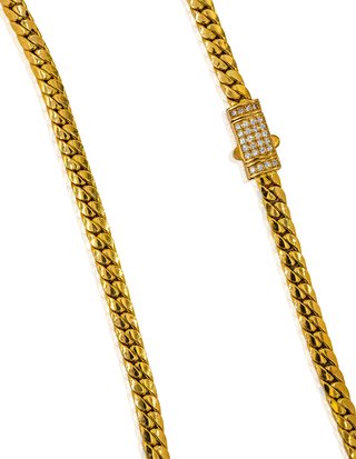 Cadena eslabón cubana 51cm oro 18k - ref.16042