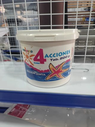 Pastillas para cloro para piscina 4 funciones en 1