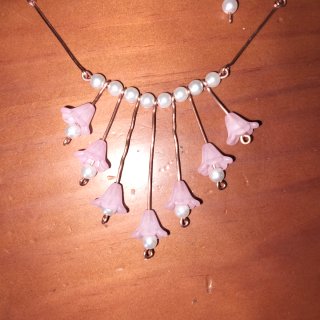 Conjunto de pendientes y gargantilla de cobre