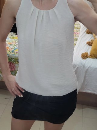 Vestido SAHOCO blanco y negro talla S