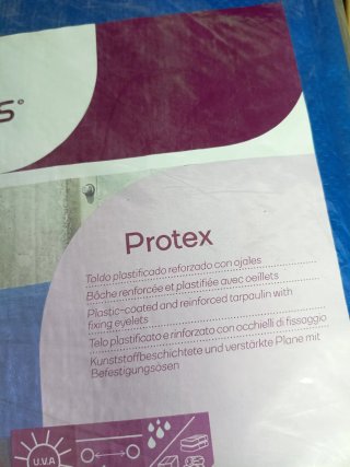Toldo Protector Protex 120 Gr Azul 5x8m