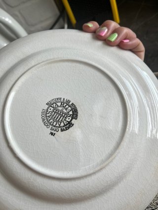 6 Platos hondos de porcelana vintage