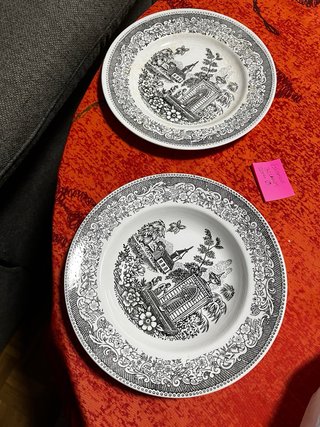 6 Platos hondos de porcelana vintage