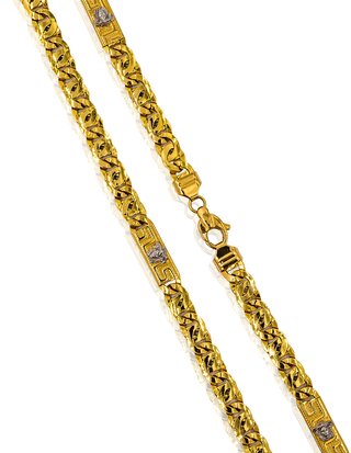 Cadena doble medusa greca 60cm oro 18k - ref.16043