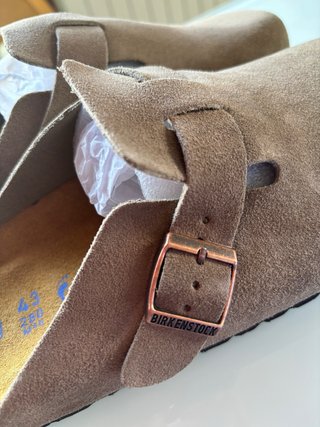 Birkenstock Boston Camoscio Beige/Marrone Tg 43