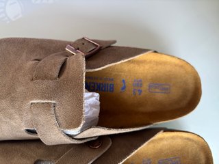 Birkenstock Boston Camoscio Beige/Marrone Tg 43