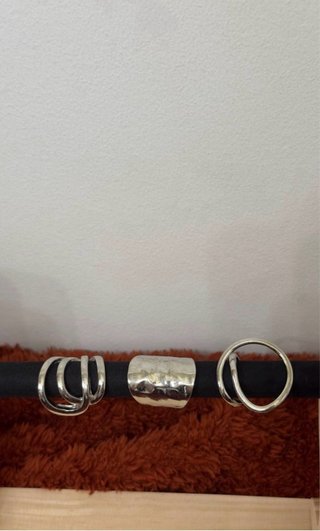 Anillos de ACERO INOXIDABLE dorados y plateados