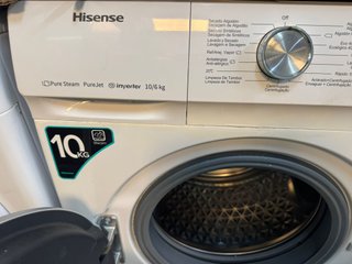 Lavadora Secadora Hisense 10/6 kg con garantía