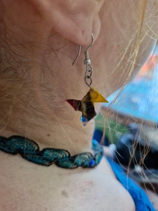 Pendientes originales pajarita