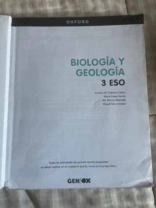 Biología y Geología 3º ESO. Libro del estudiant...
