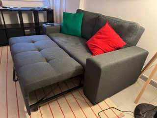 Sofa 3 lugares, sofa-cama, em excelente estado