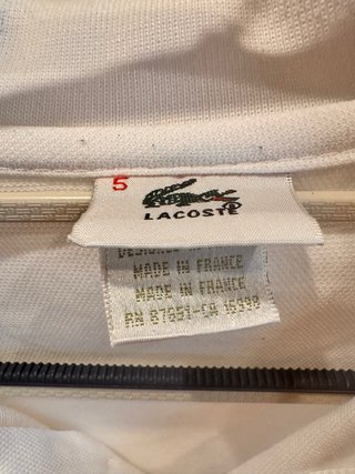 polo Lacoste blanco talla L - 5