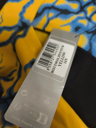 Sudadera Kappa Amarilla Rayos Niño 12 Años
