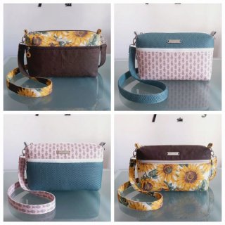 Bolso bandolera 3 cremalleras. Tirante regulable.