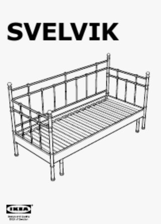 Sofá Cama Ikea Svelvik Negro