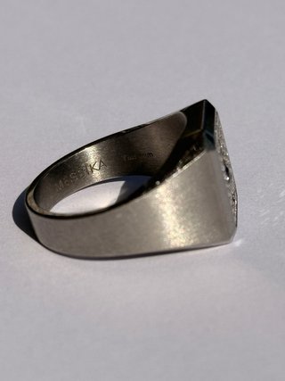 Messika Move Titanium Ring Diamonds Full Set