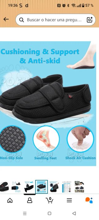 Zapatos pie diabético negro