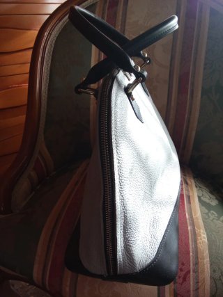 Bolso de mano señora gris y negro