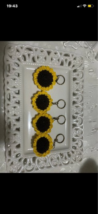 Portachiavi Girasoli Amigurumi Nuovi