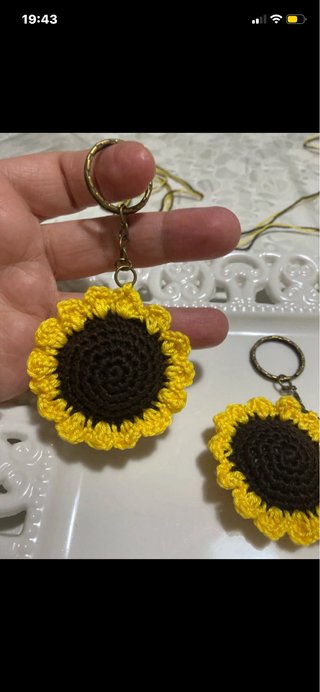Portachiavi Girasoli Amigurumi Nuovi