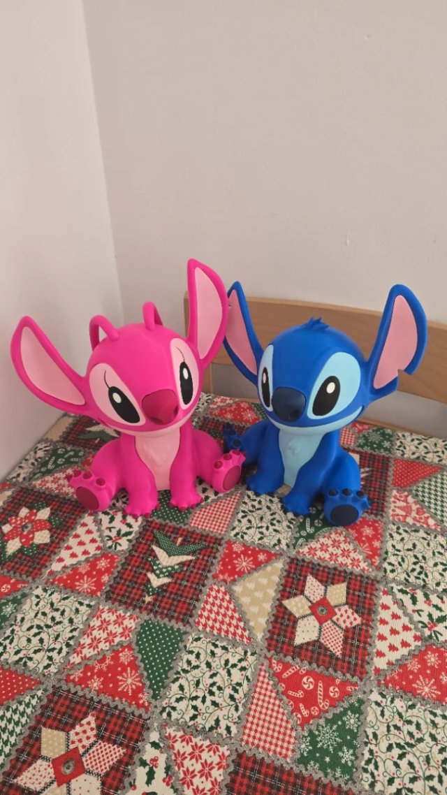 Pareja Figuras Stitch y Angel 23 cm