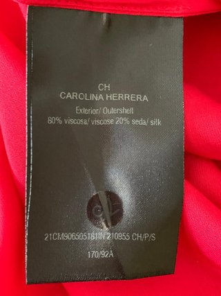 Vestido dos piezas seda Carolina Herrera