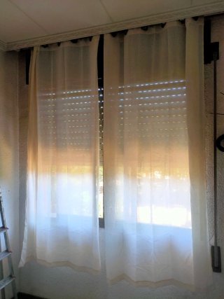 Cortinas lino Semitransparente beige 210x140