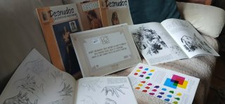 Lote para aprender dibujo artístico. Colección.