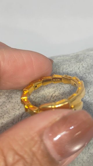 Anillo Serpiente Oro Hueco