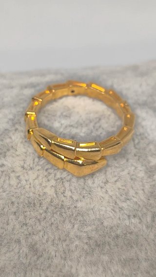 Anillo Serpiente Oro Hueco