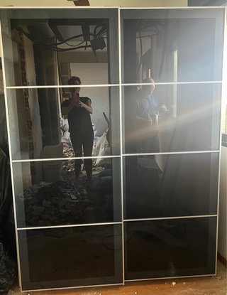 Guardaroba Ikea con Ante Scorrevoli Grigio