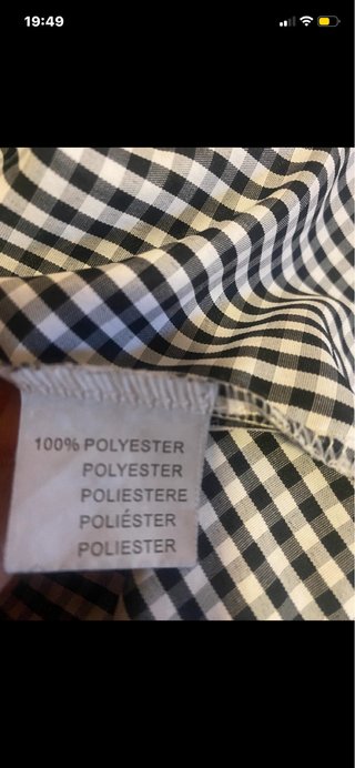 Camicia vichy Bianca e nera con maniche a sbuffo