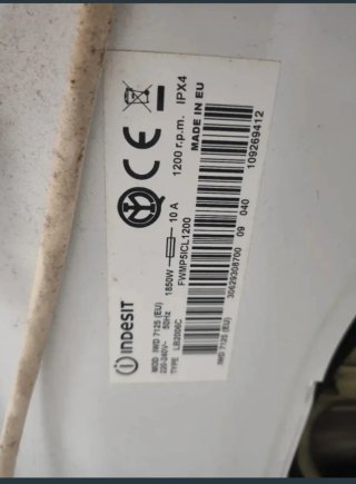 Lavadora Indesit 7kg Estropeada
