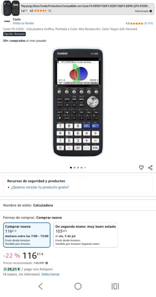 CALCULADORA GRÁFICA CASIO FX-CG50