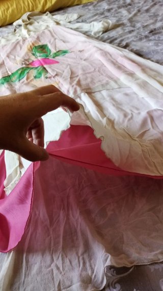 Abito lungo , colore rosa e bianco Patrizia Pepe